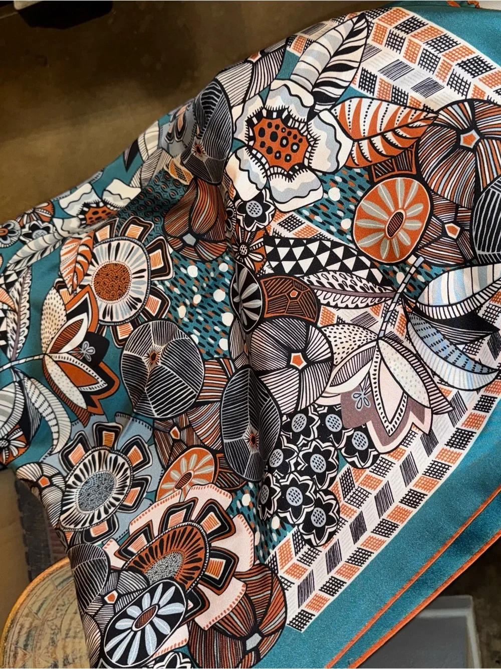 Jim Thompson Botanical Print Silk Scarf